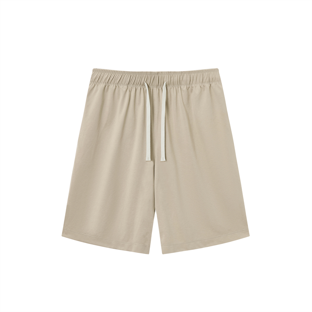 RAREBINO lightweight drawstring shorts in black with elastic waistband and casual fit, suitable for active or relaxed wear
