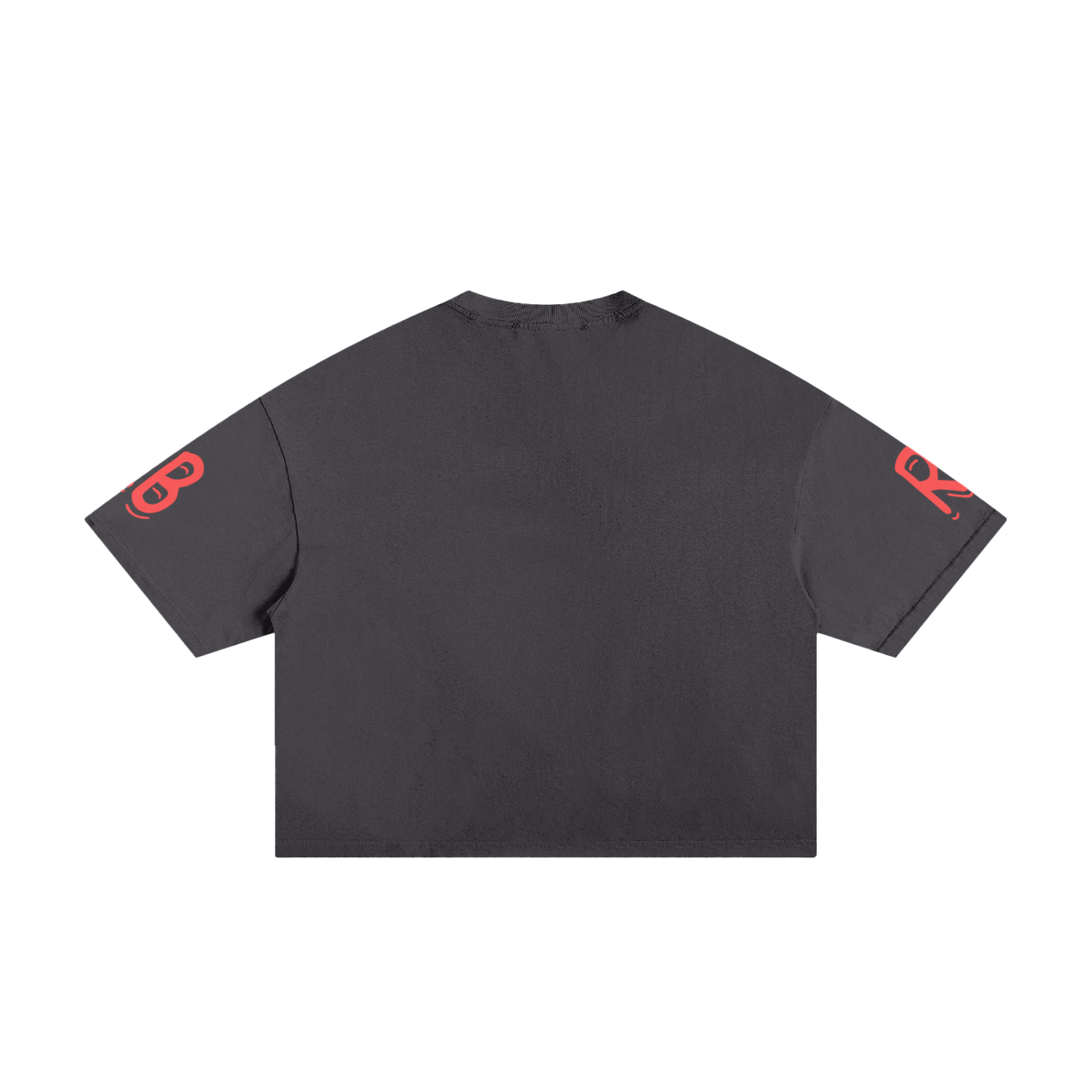 Rarebino classic frayed boxy T-shirt displayed on a model, featuring a relaxed fit and distressed hem for a casual, trendy look.