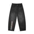 Sunfade Vintage Wash Barrel Leg Jeans by RAREBINO showing distressed denim fabric and relaxed fit with vintage styling