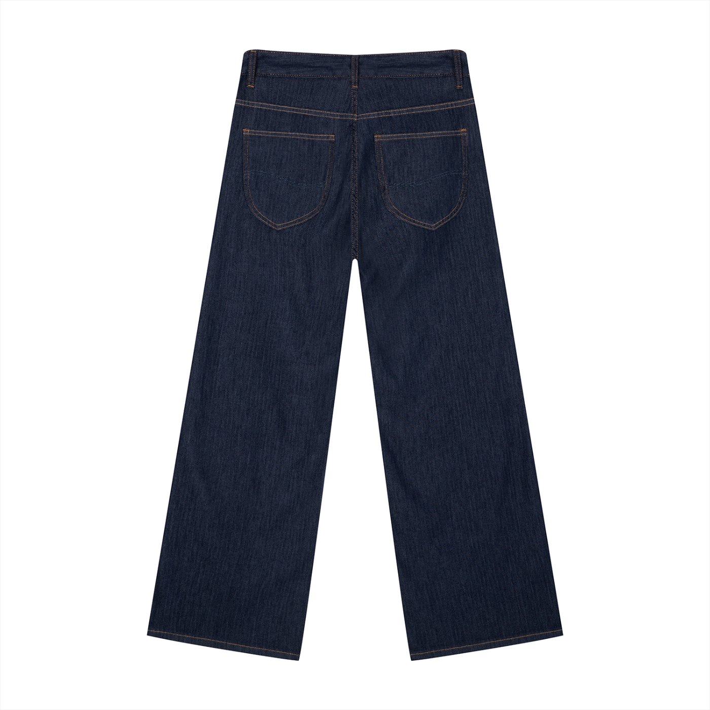 Rarebino loose fit wide-leg jeans with high-rise waist and distressed details, shown on a model.