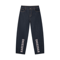 Vintage wash barrel leg jeans by RAREBINO featuring a relaxed fit, classic five-pocket style, and faded denim finish.