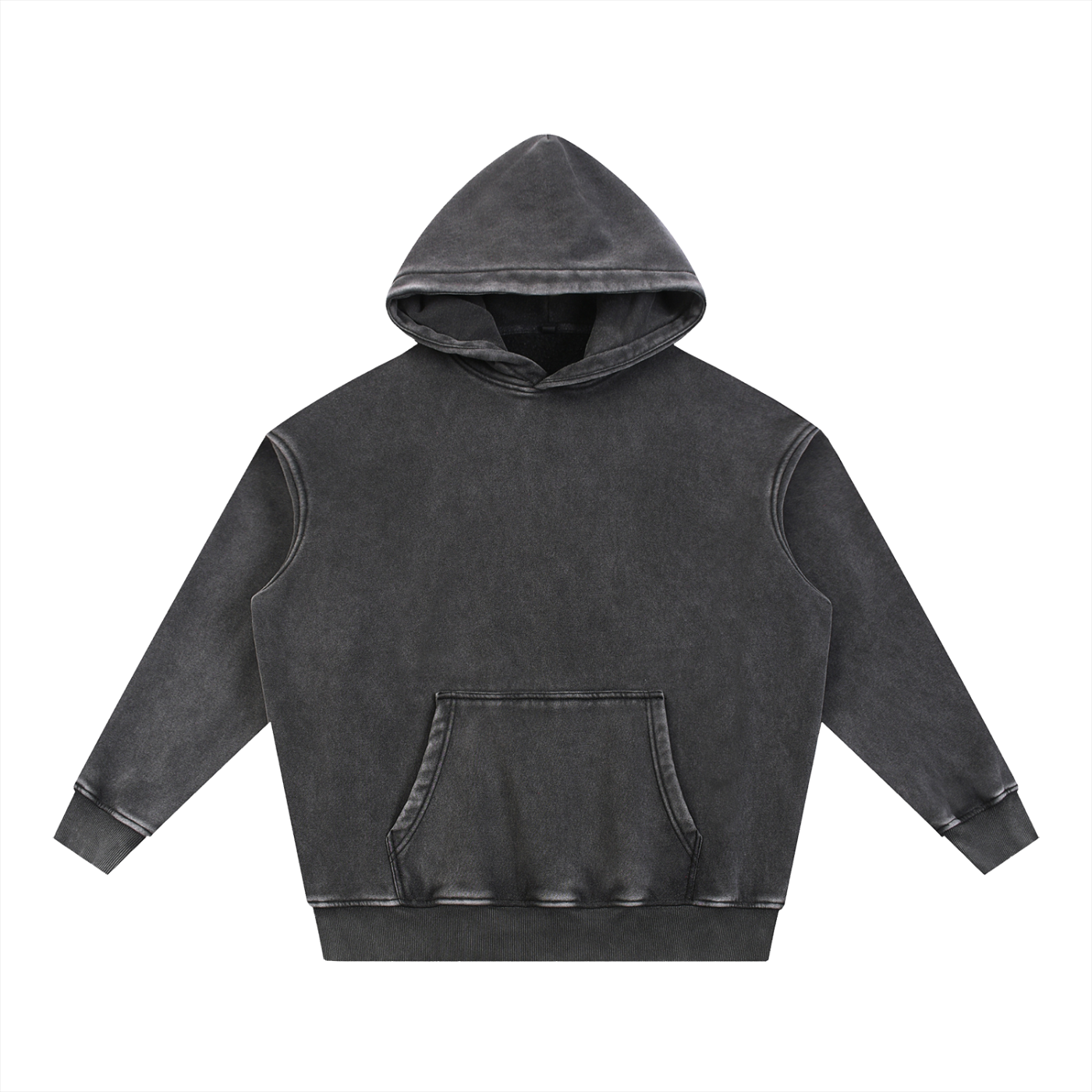 Rarebino Snow Wash Fleece Oversize Hoodie in light blue, featuring a cozy fleece texture and relaxed fit for casual comfort.