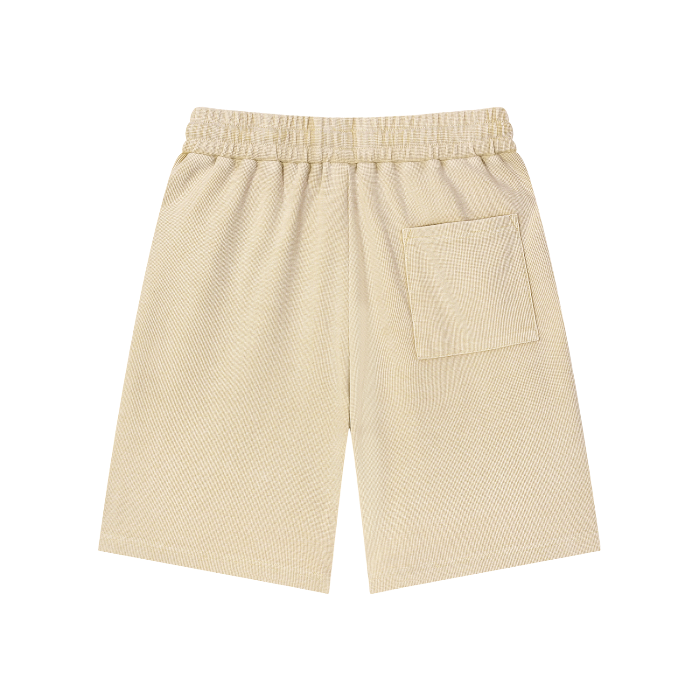 Mineral wash waffle knit shorts by RAREBINO featuring a relaxed fit and textured fabric, perfect for casual wear.