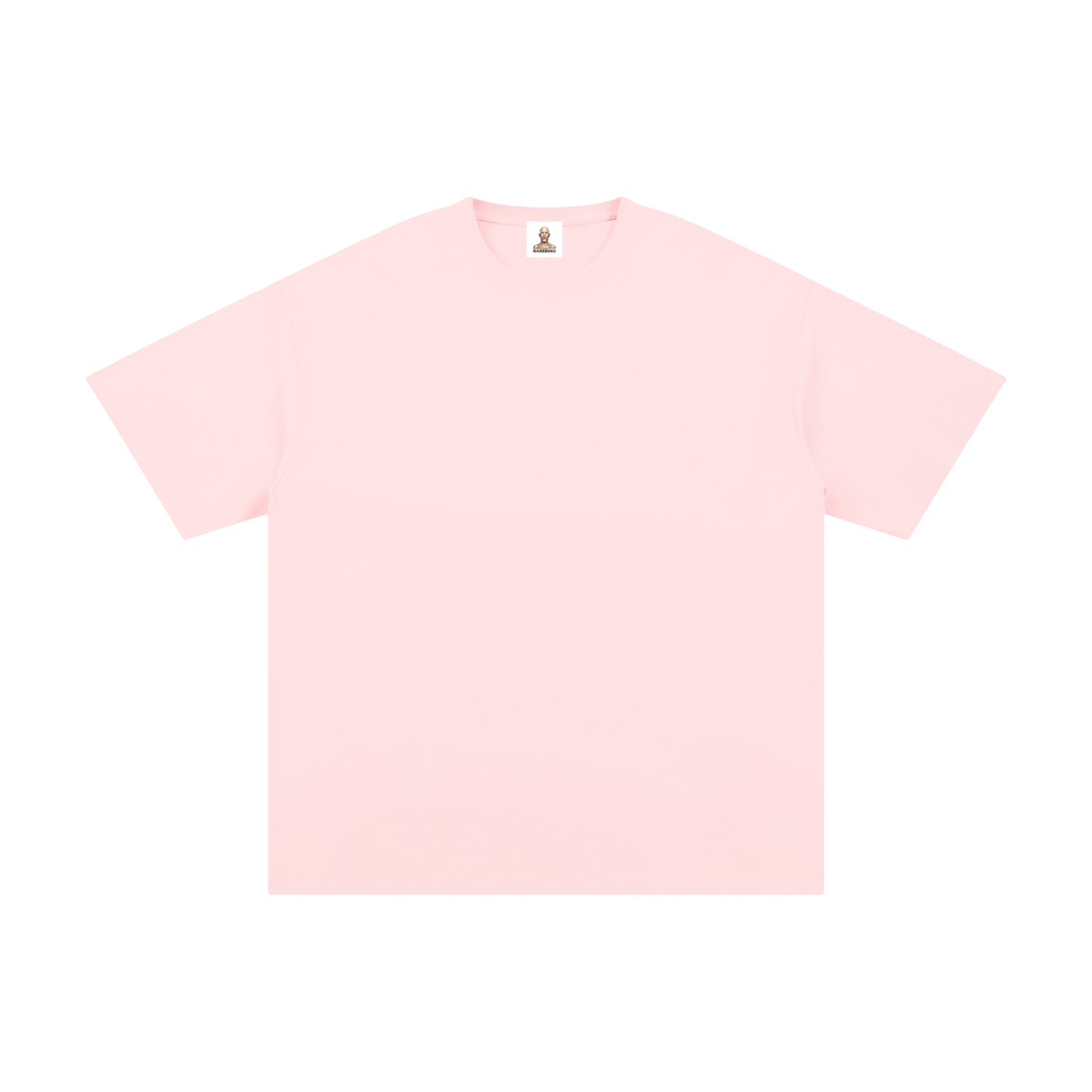 White pure cotton T-shirt from RAREBINO, showing a comfortable fit and soft fabric texture.