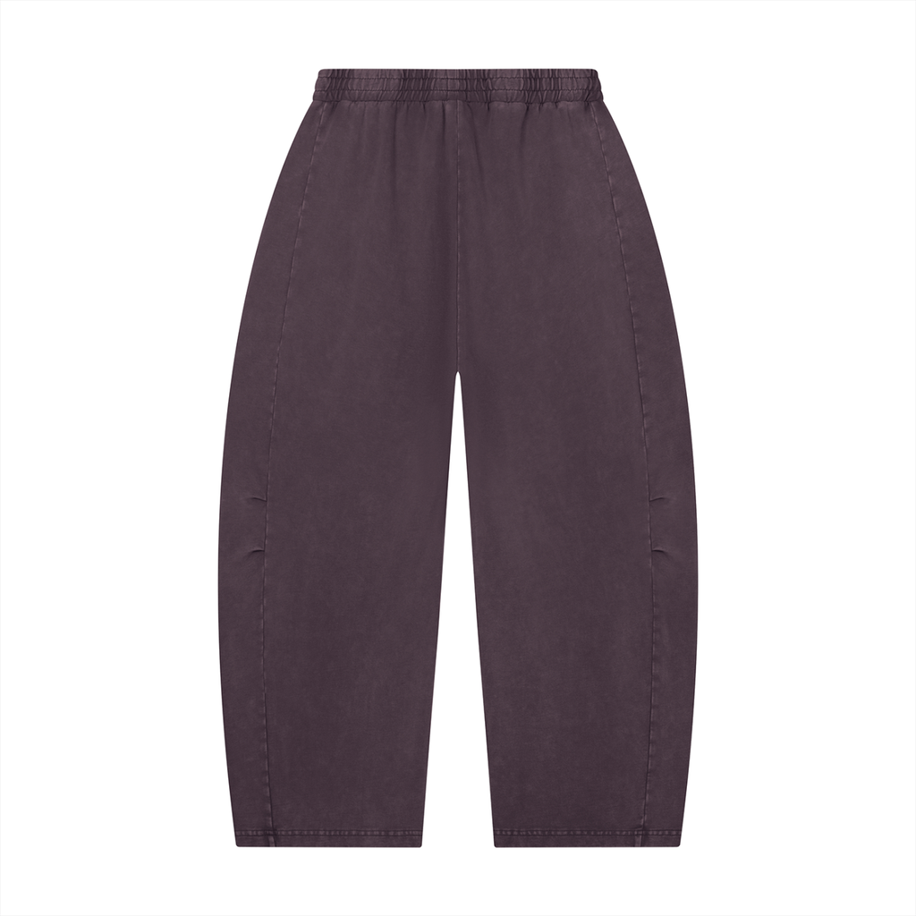 Rarebino mineral wash barrel leg pants displayed on a model, showcasing casual fit and washed denim texture.