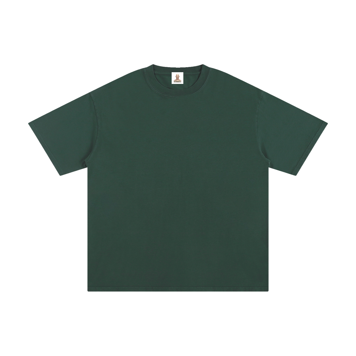 Pure white cotton T-shirt from RAREBINO, featuring a classic fit and soft fabric, displayed flat on a white background.