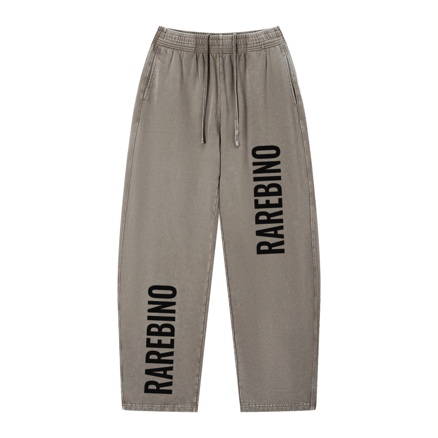 Vintage wash loose sweatpants by RAREBINO showing relaxed fit, soft fabric, and casual style in a natural pose.