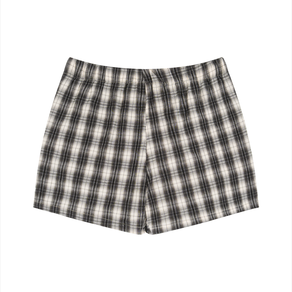 Rarebino plaid shorts featuring a classic checkered pattern and casual fit, perfect for relaxed summer wear.