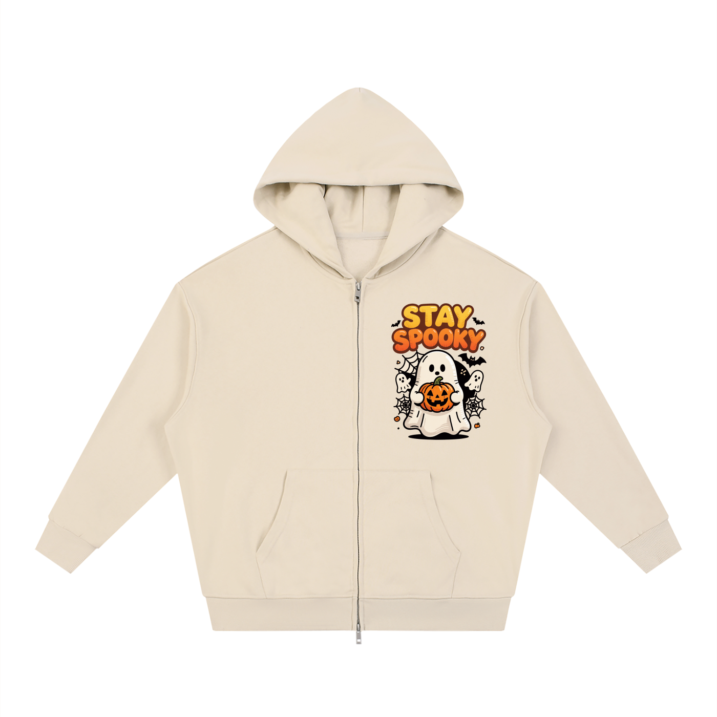 Rarebino loose solid full zip hoodie, black color, with front pockets and adjustable drawstrings, casual streetwear style