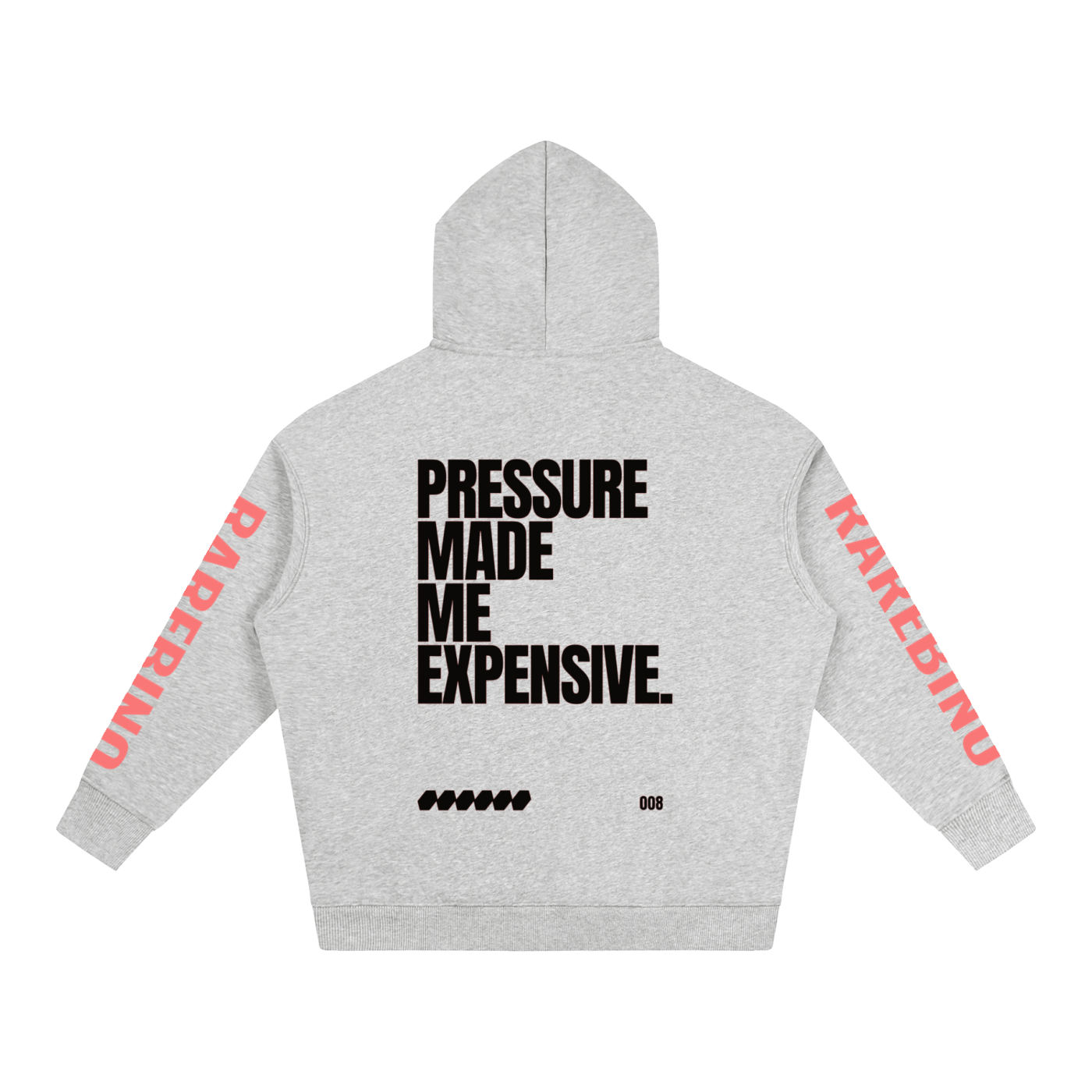 Oversize fleeced hoodie by RAREBINO showing a cozy, black, fleece-lined sweatshirt with a relaxed fit and hood.