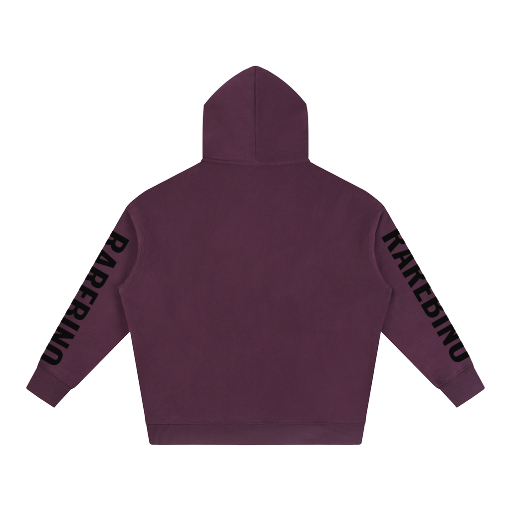 Oversize fleeced hoodie by RAREBINO featuring a cozy, relaxed fit with soft fleece fabric and a large hood.