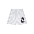 Striped loose fit shorts by RAREBINO featuring a relaxed style and casual design, shown in the product image.