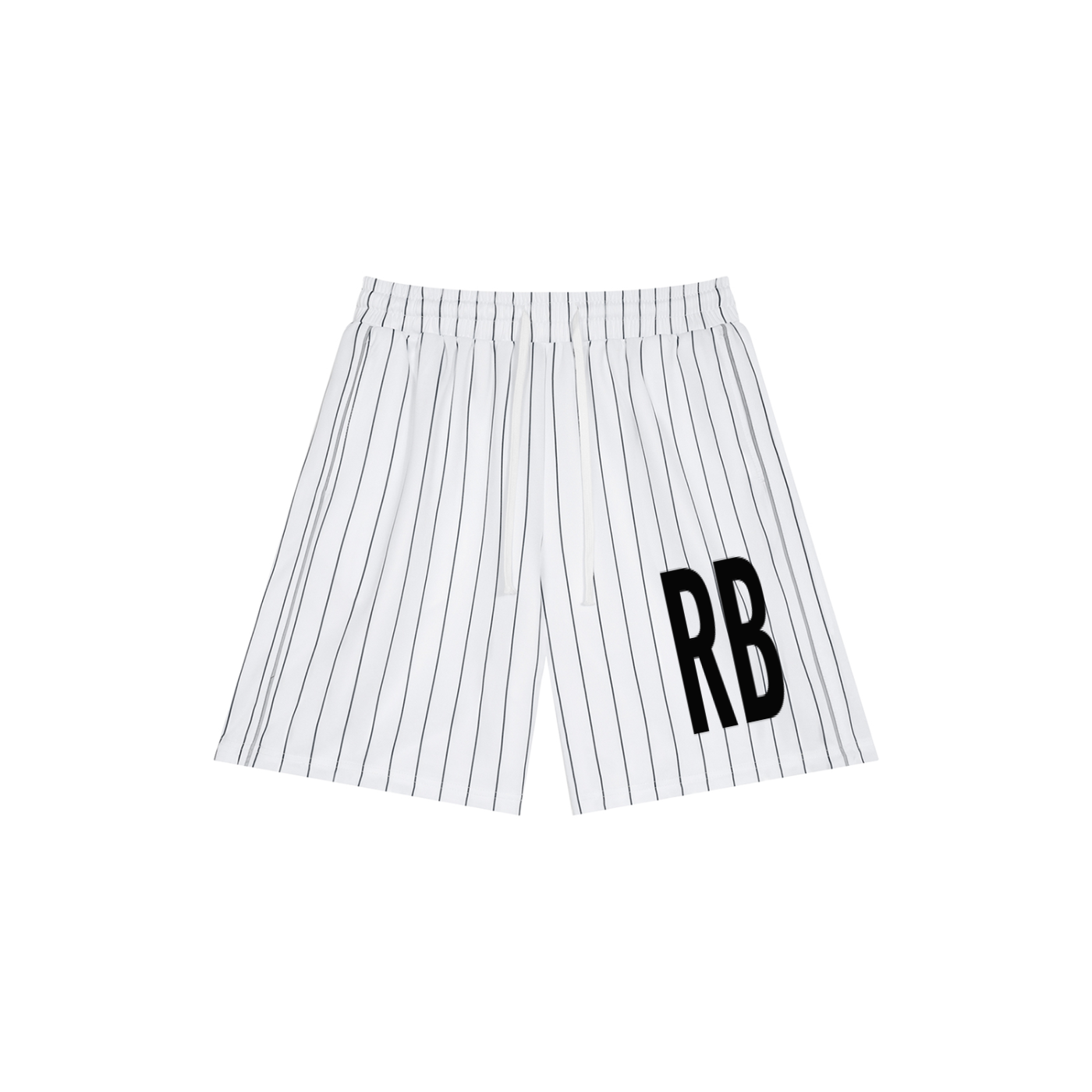 Striped loose fit shorts by RAREBINO featuring a relaxed style and casual design, shown in the product image.