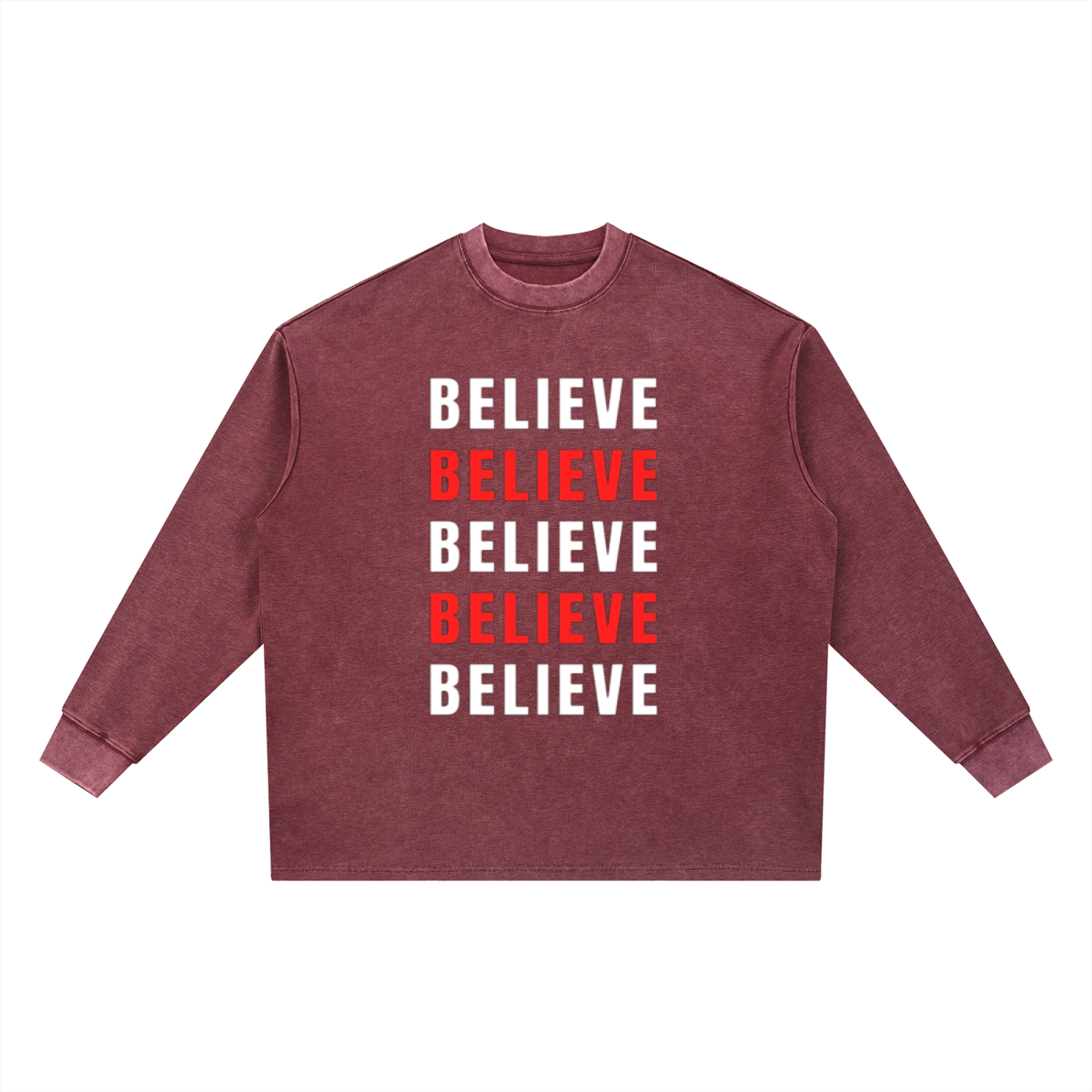 Rarebino mineral wash waffle oversized T-shirt with a relaxed fit and textured fabric, displayed in a neutral color.