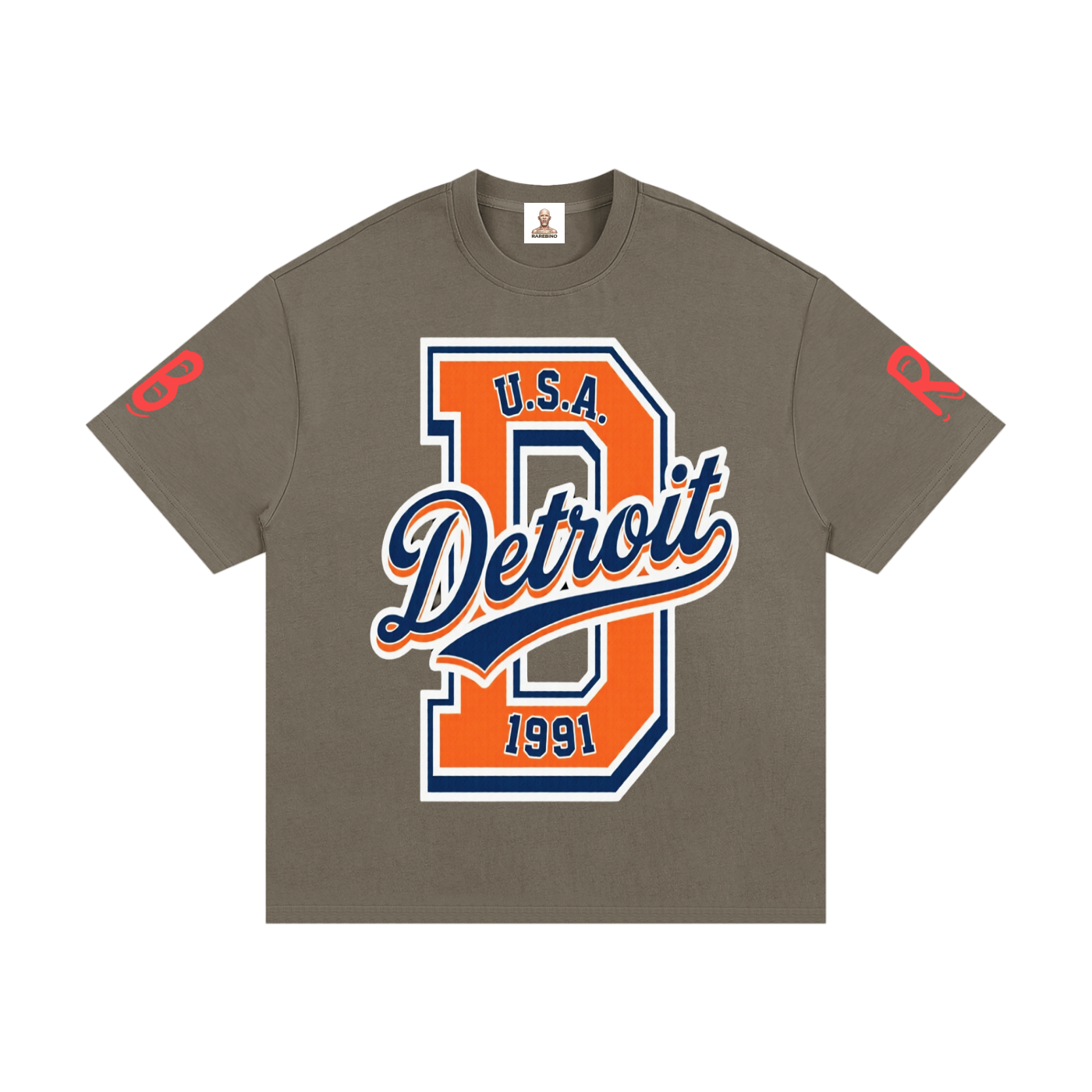 Rarebino Essential Heavyweight Cotton T-Shirt in classic fit, featuring a smooth, durable cotton fabric and simple crew neckline.