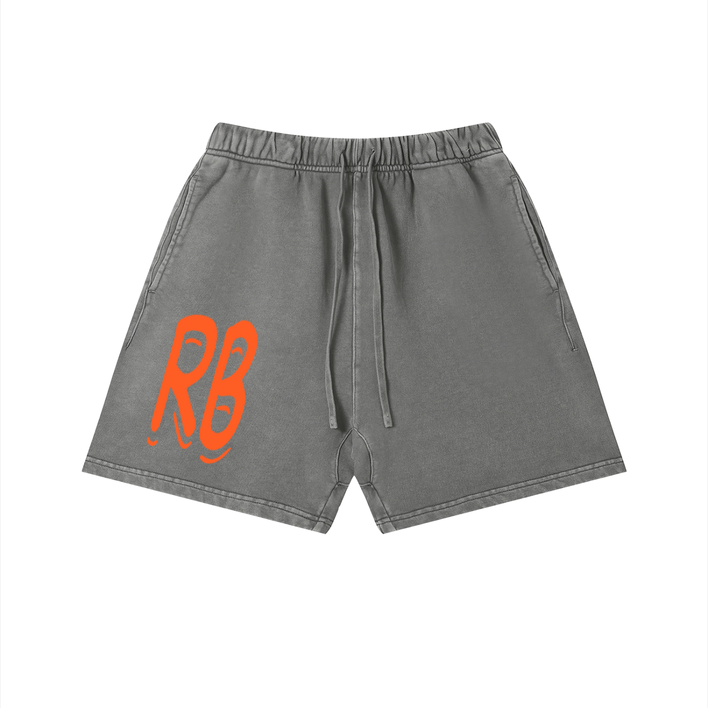 Vintage wash cotton shorts from RAREBINO, featuring a relaxed fit and casual style, shown in a natural beige color.