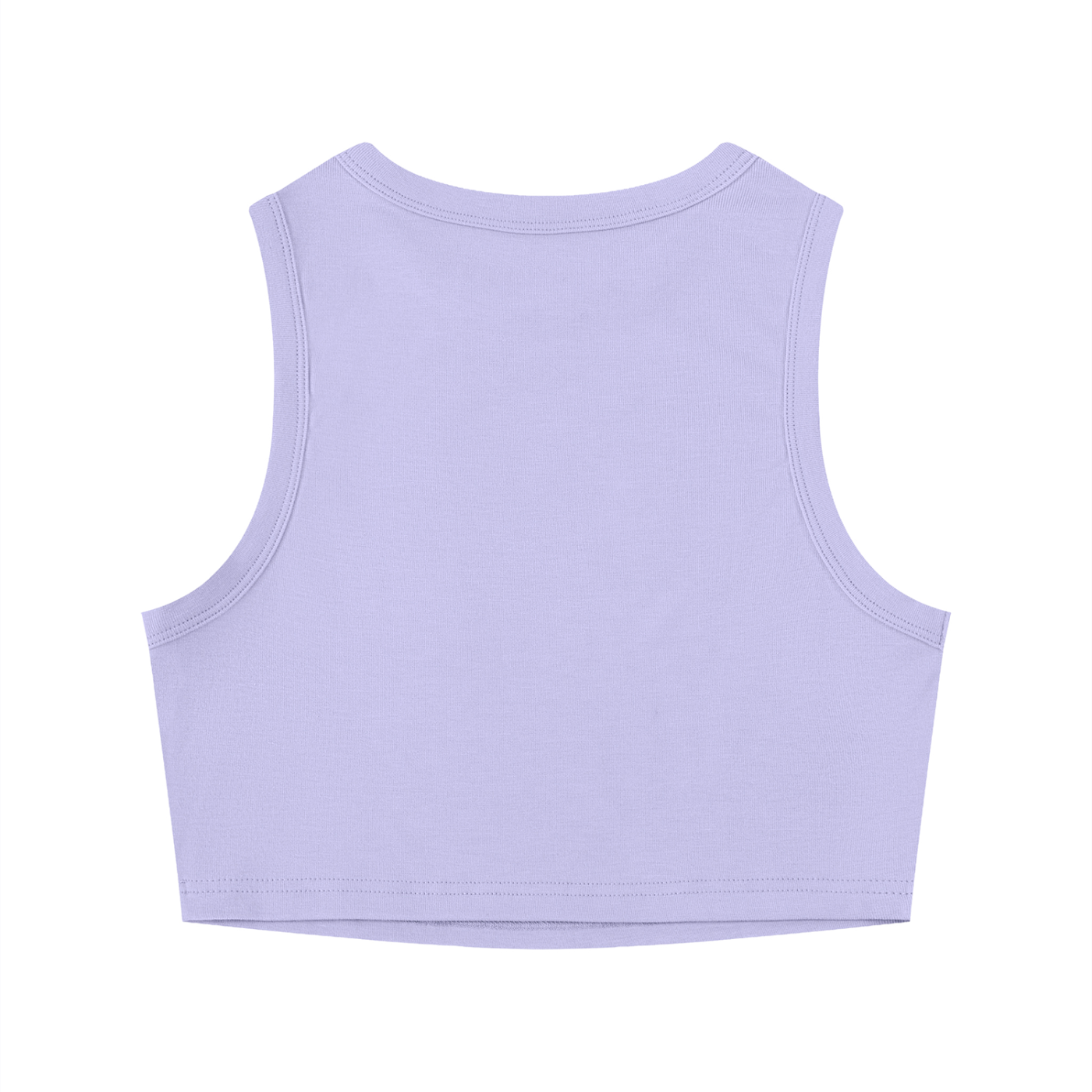 Rarebino tight crewneck crop tank top displayed on a model, featuring a fitted design and casual sleeveless style.