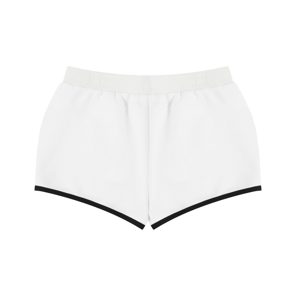 Women's retro contrast binding shorts by RAREBINO, featuring high-waist design and vintage-inspired style with bold color accents.
