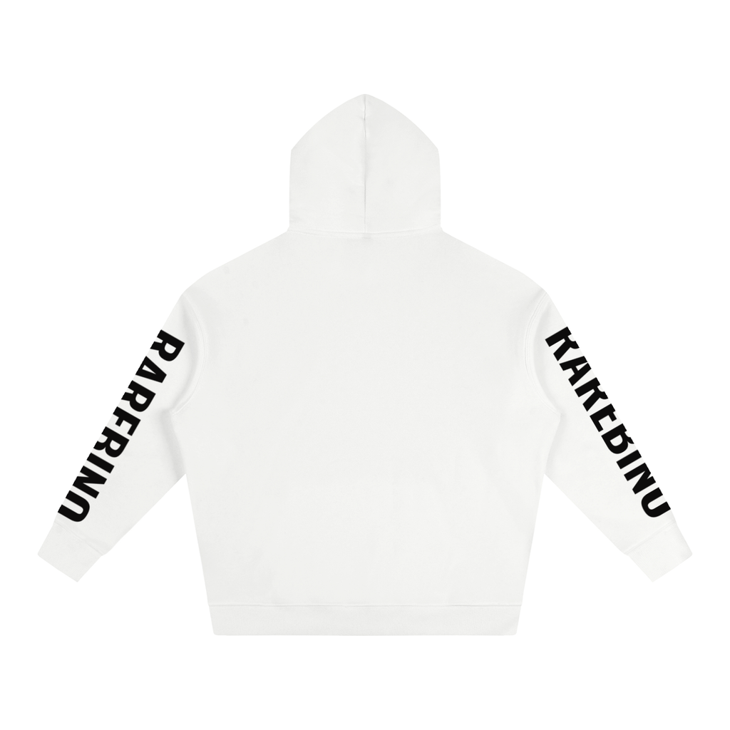 Oversize fleeced hoodie by RAREBINO featuring a relaxed fit, soft fleece material, and a casual, comfortable design.