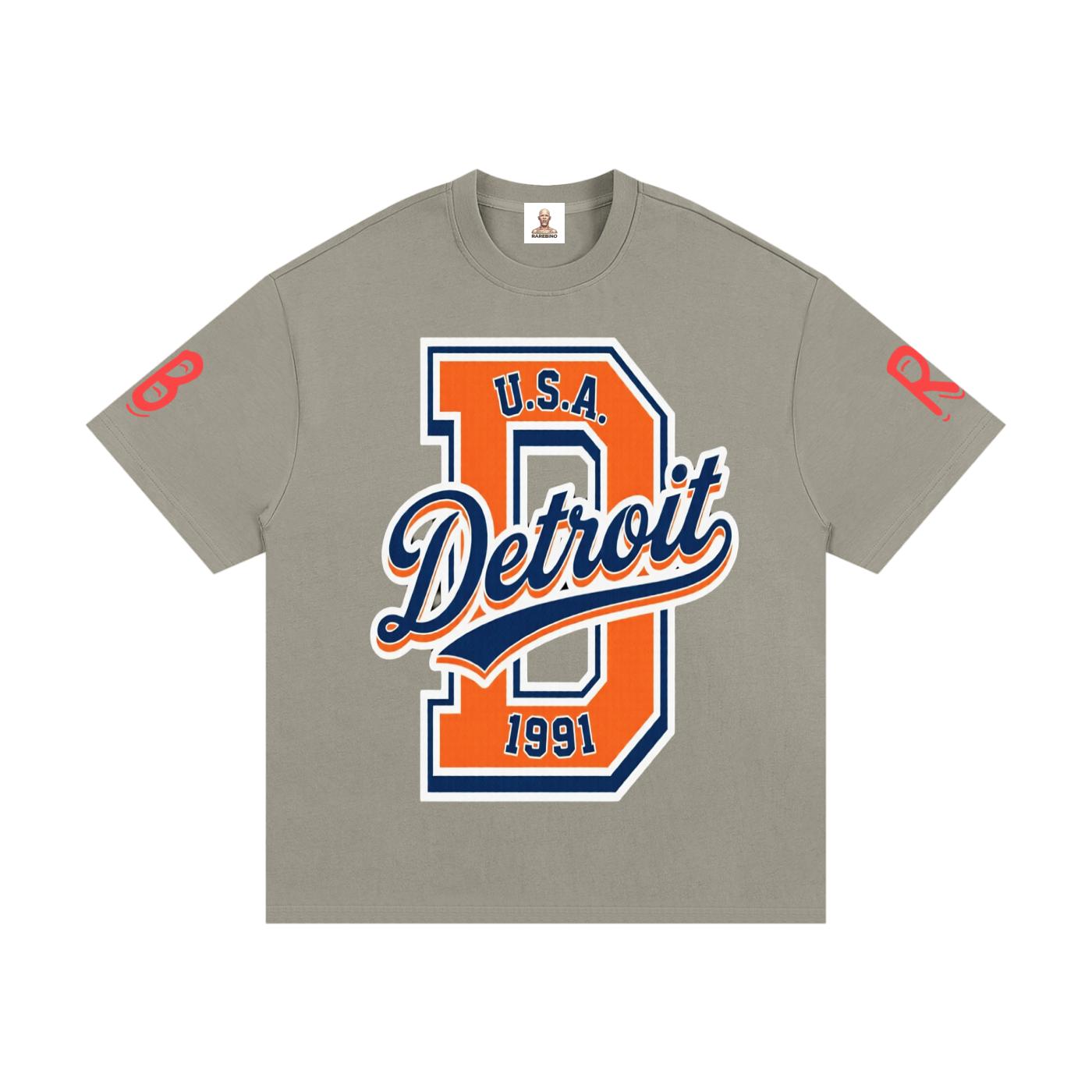 Rarebino Essential Heavyweight Cotton T-Shirt in classic fit, featuring a smooth, durable fabric and simple crew neckline.