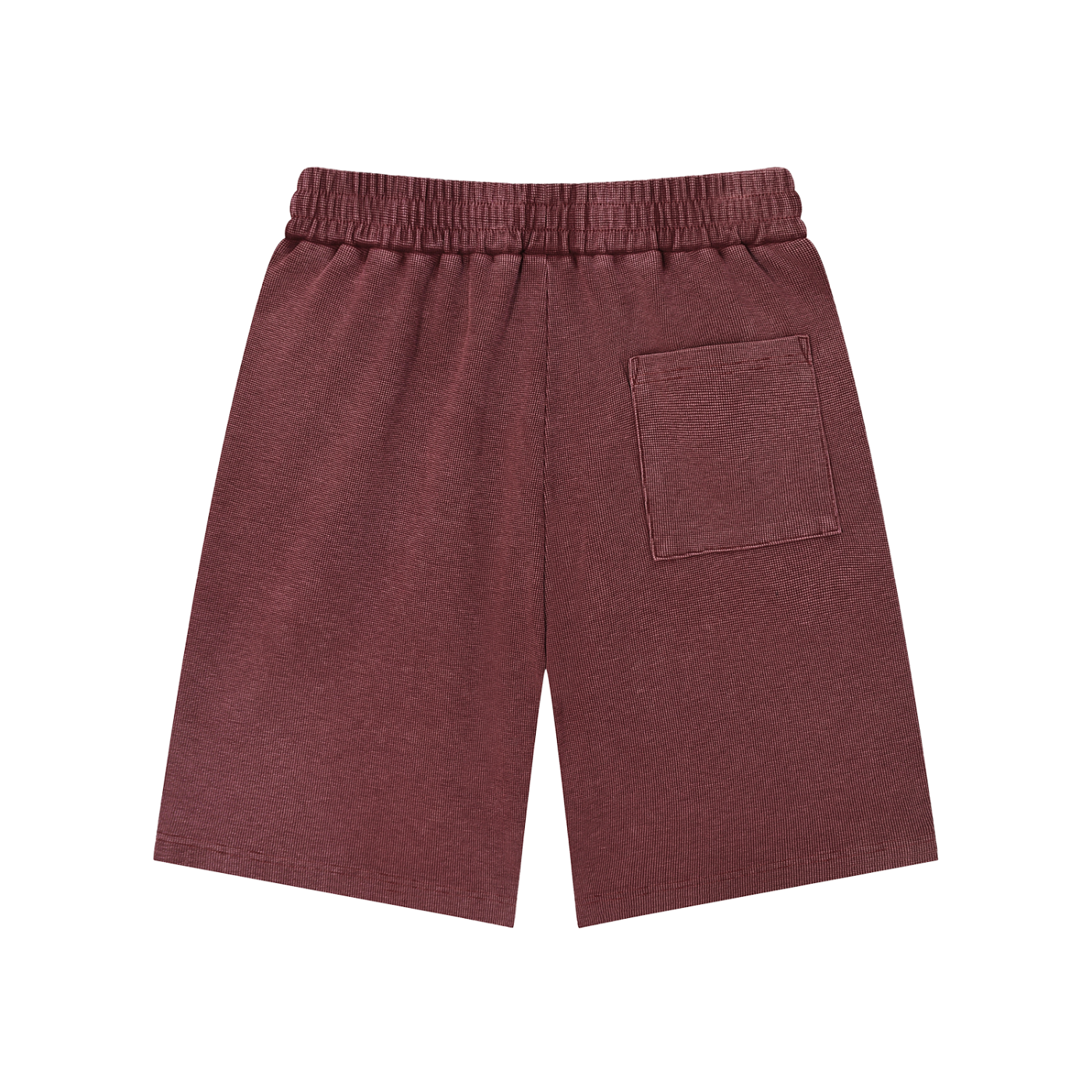 Mineral Wash Waffle Knit Shorts by RAREBINO featuring soft fabric, waffle texture, and a relaxed fit for casual wear.