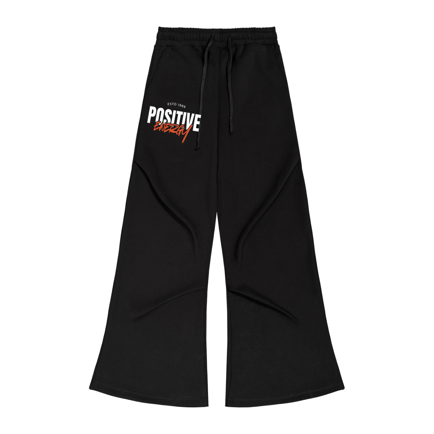 Rarebino wide leg drawstring sweatpants, relaxed fit with elastic waistband and cuffed ankles, casual comfortable loungewear.