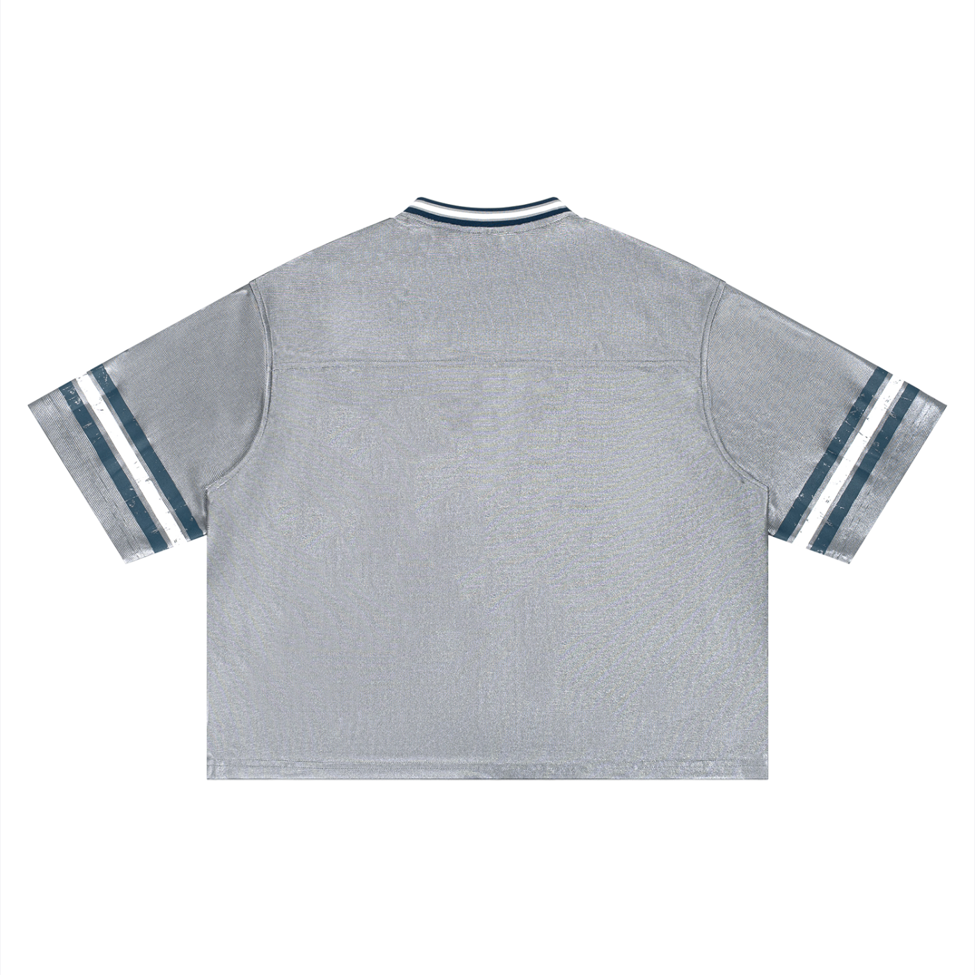 Boxy striped soccer jersey by RAREBINO featuring bold horizontal black and white stripes and a classic athletic fit.