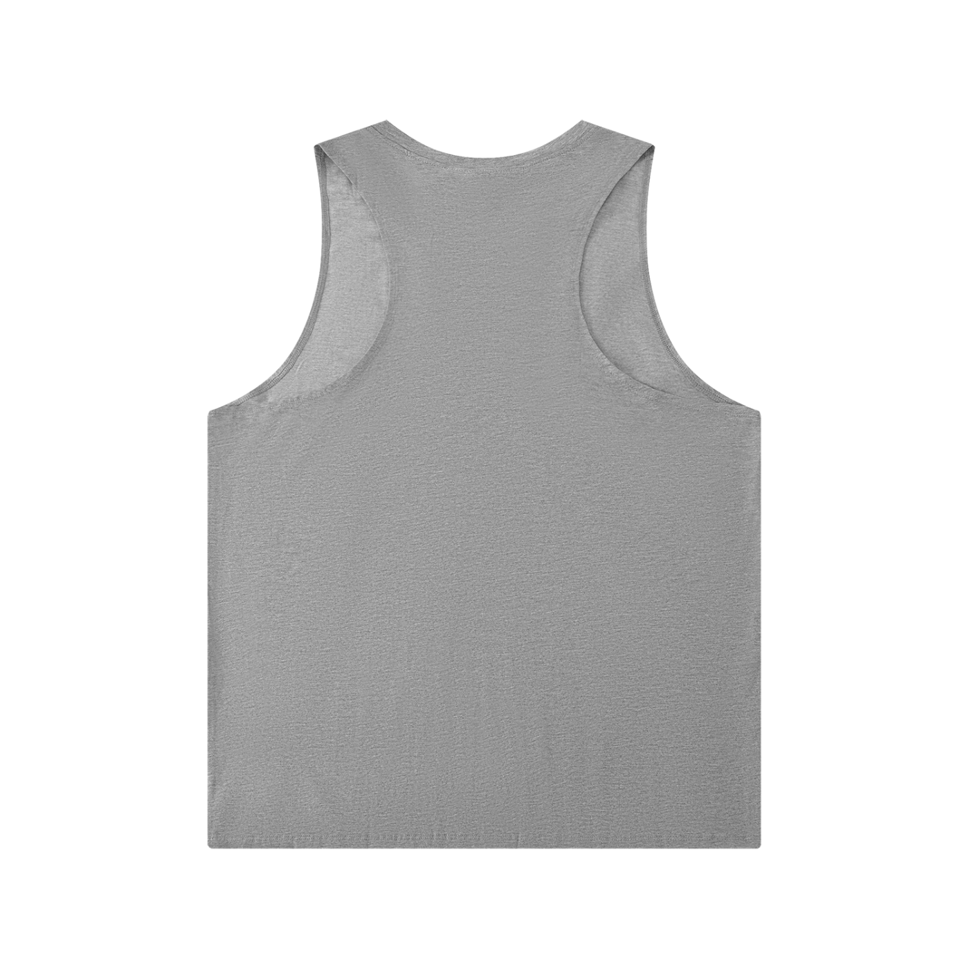 Rarebino solid color crewneck tank top displayed on a hanger, showcasing its simple design and vibrant fabric.