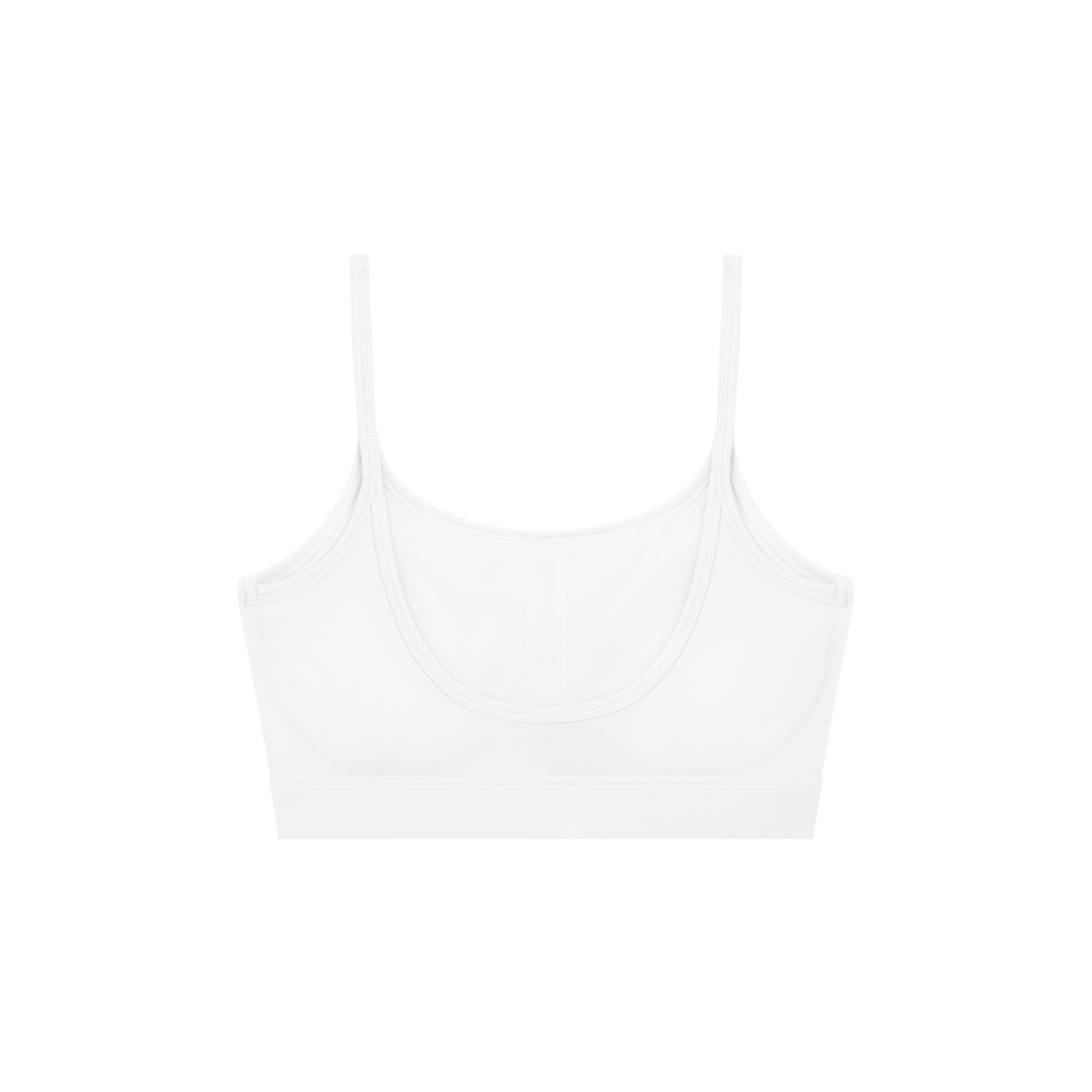 Solid black RAREBINO U-neck sports bra with supportive fit, moisture-wicking fabric, designed for active wear and comfortable movement.