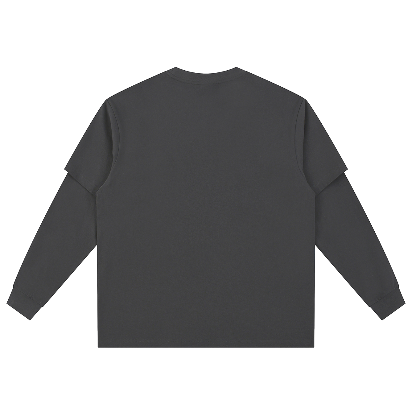 Layered long sleeve oversized tee by RAREBINO, featuring a relaxed fit with multiple fabric layers and a casual style.