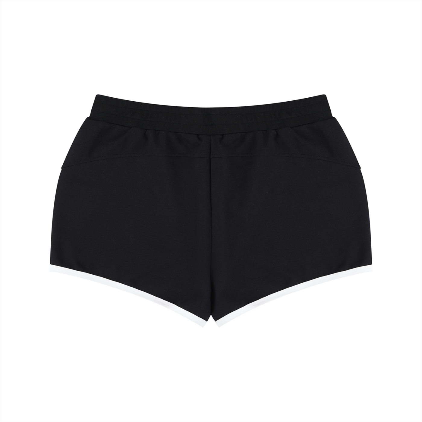Women's retro contrast binding shorts by RAREBINO, featuring high-waisted design with stylish color-blocked accents.