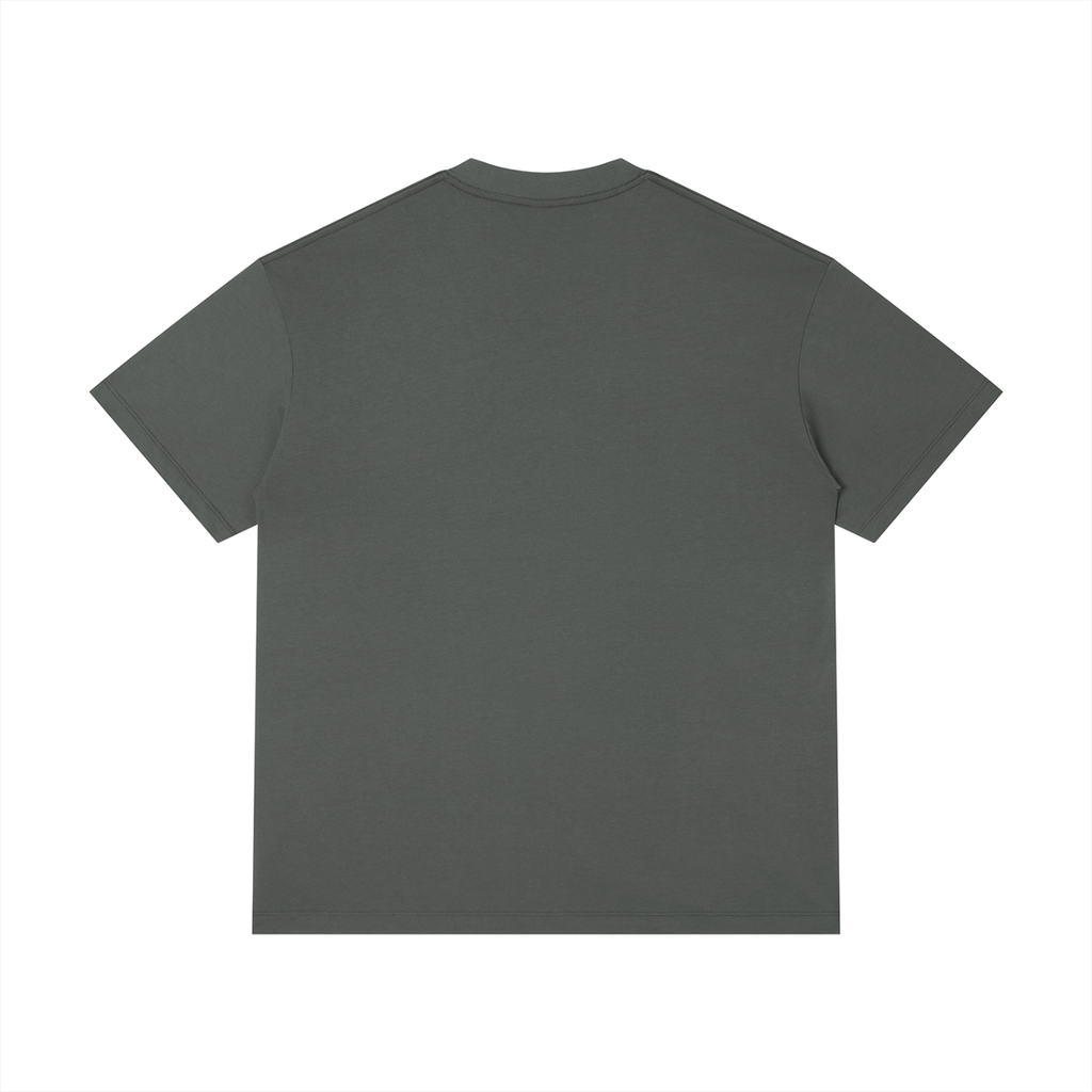 Rarebino regular fit crewneck T-shirt in solid color, showcasing a classic casual style on a plain background.