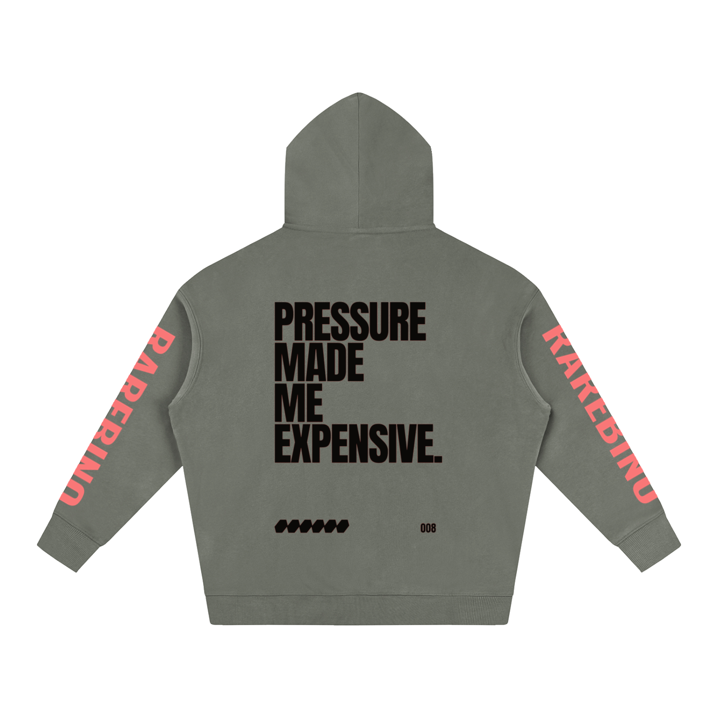 Oversize fleeced hoodie by RAREBINO featuring a cozy, relaxed fit in soft fabric, displayed on a neutral background.