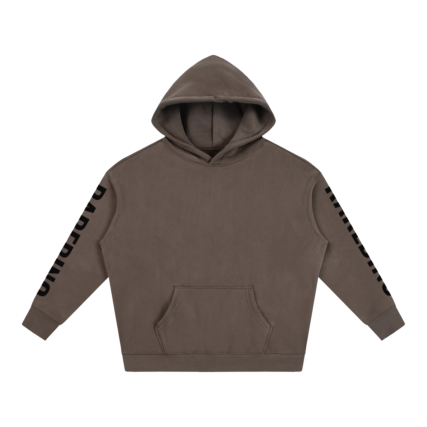 Light blue RAREBINO oversize fleeced hoodie with a relaxed fit and cozy fabric, shown on a hanger.
