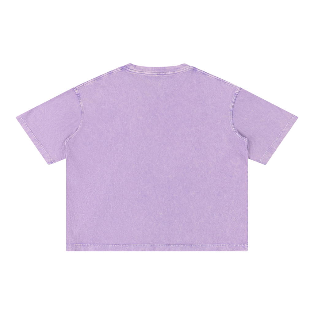 Rarebino mineral wash boxy cotton t-shirt, front view showing soft fabric texture and relaxed fit in natural color.