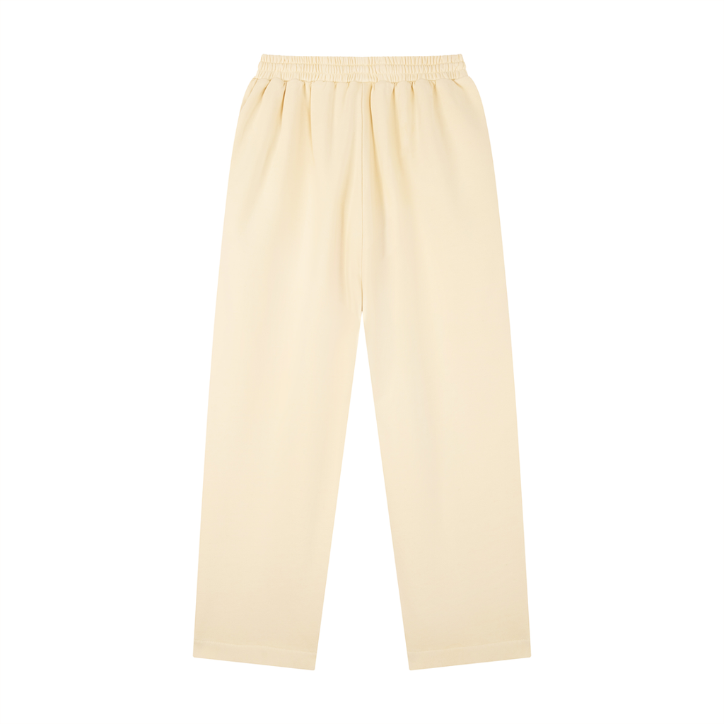 Vintage washed drawstring sweatpants by RAREBINO, showing relaxed fit with drawstring waistband and soft, faded fabric.