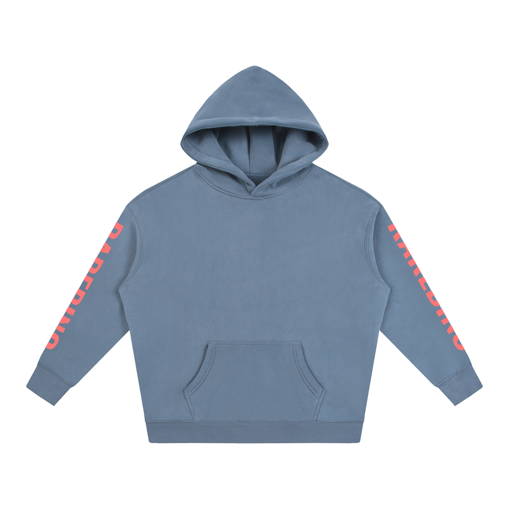 Oversize fleeced hoodie by RAREBINO featuring a cozy, plush fabric with a relaxed fit and ribbed cuffs.