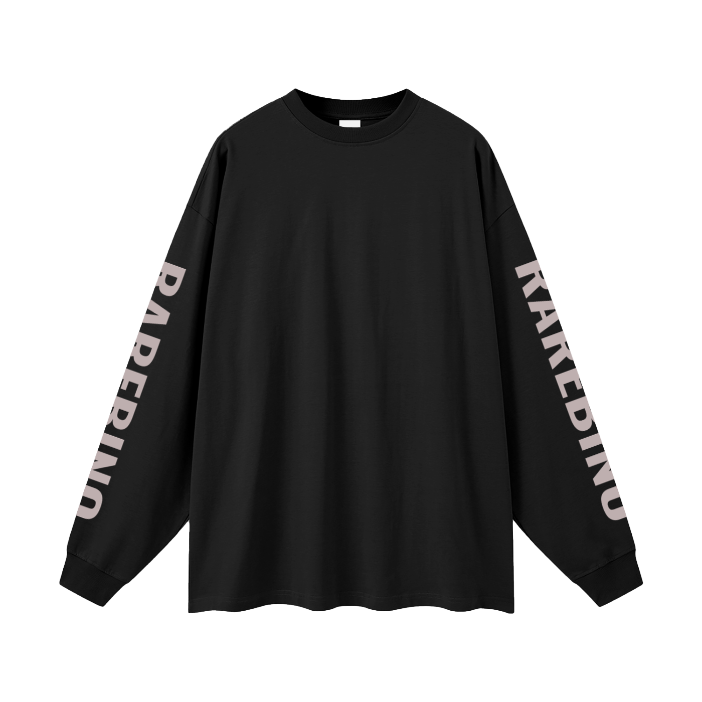 Oversized long sleeve T-shirt by RAREBINO featuring a relaxed fit and soft fabric in a neutral color.