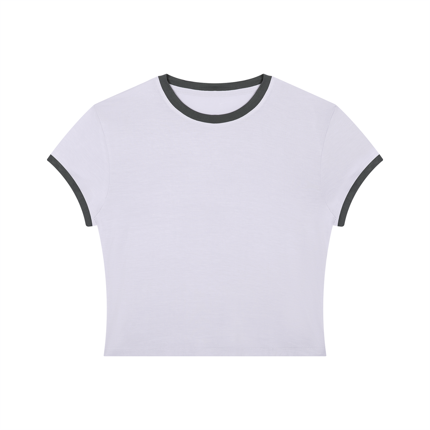 Rarebino slim color block T-shirt in black, white, and gray with a modern crew neck and short sleeves.