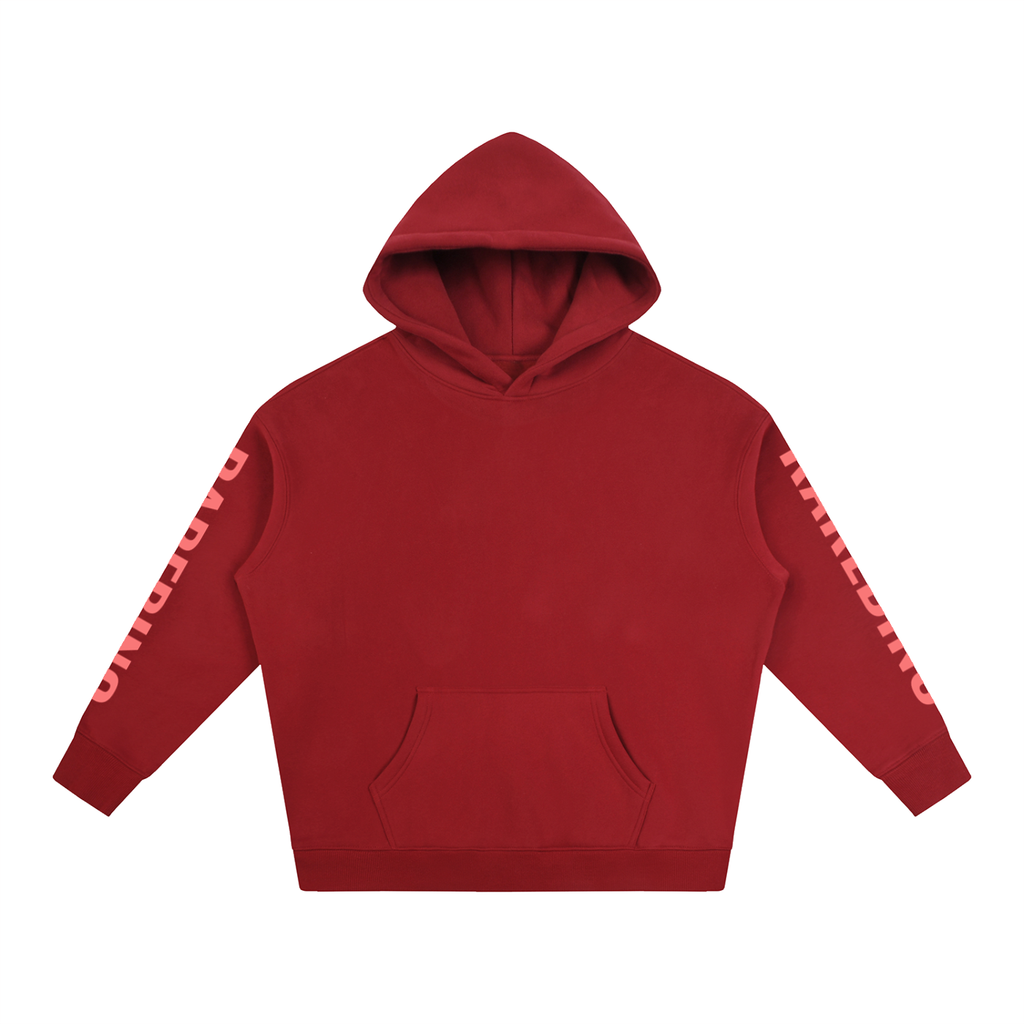 Oversize RAREBINO fleeced hoodie with a relaxed fit, showcasing soft fabric and casual style in a cozy, comfortable design.