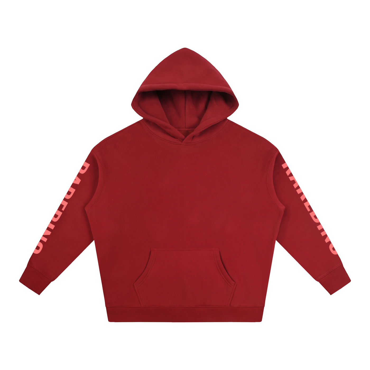Oversize RAREBINO fleeced hoodie with a relaxed fit, showcasing soft fabric and casual style in a cozy, comfortable design.