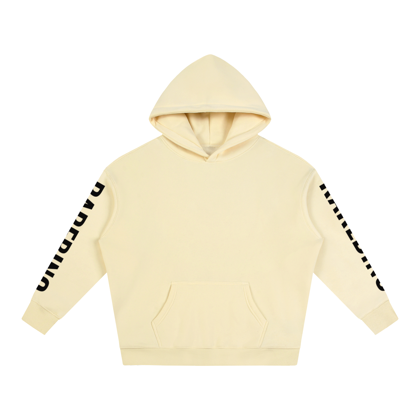 Oversize fleeced hoodie by RAREBINO featuring a cozy, plush fabric and relaxed fit, shown in a neutral color.