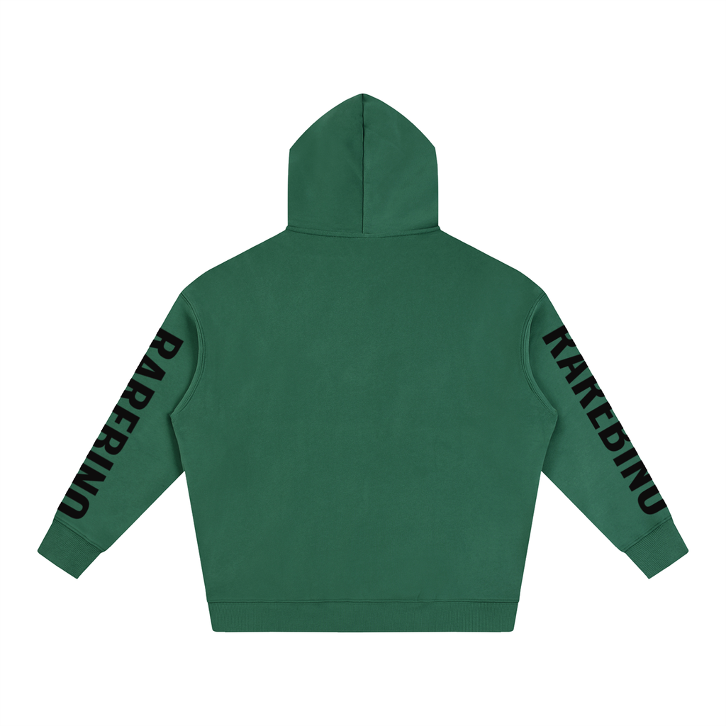 Oversize fleeced hoodie by RAREBINO showing a cozy, relaxed fit with a soft fleece fabric and a hooded design.
