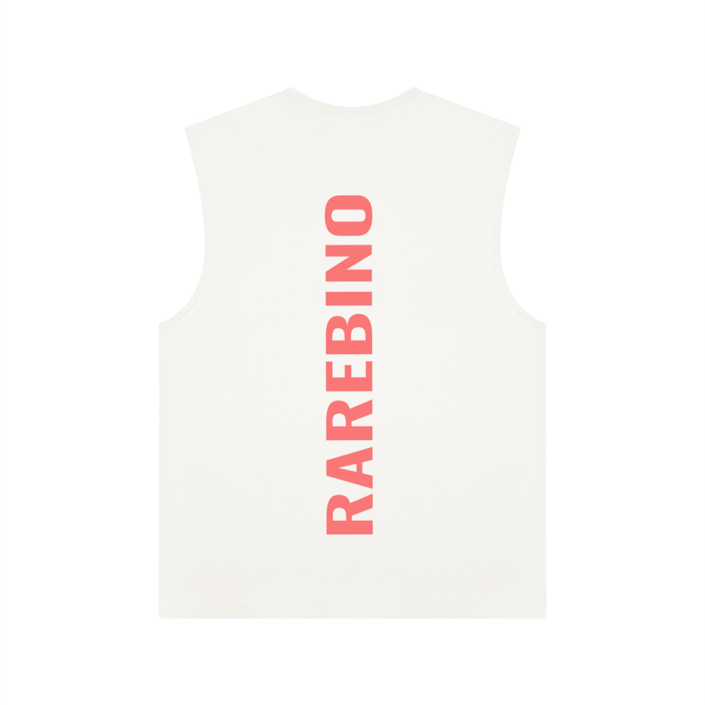 RAREBINO performance tank top displayed on a hanger, lightweight athletic sleeveless shirt for activewear and workouts