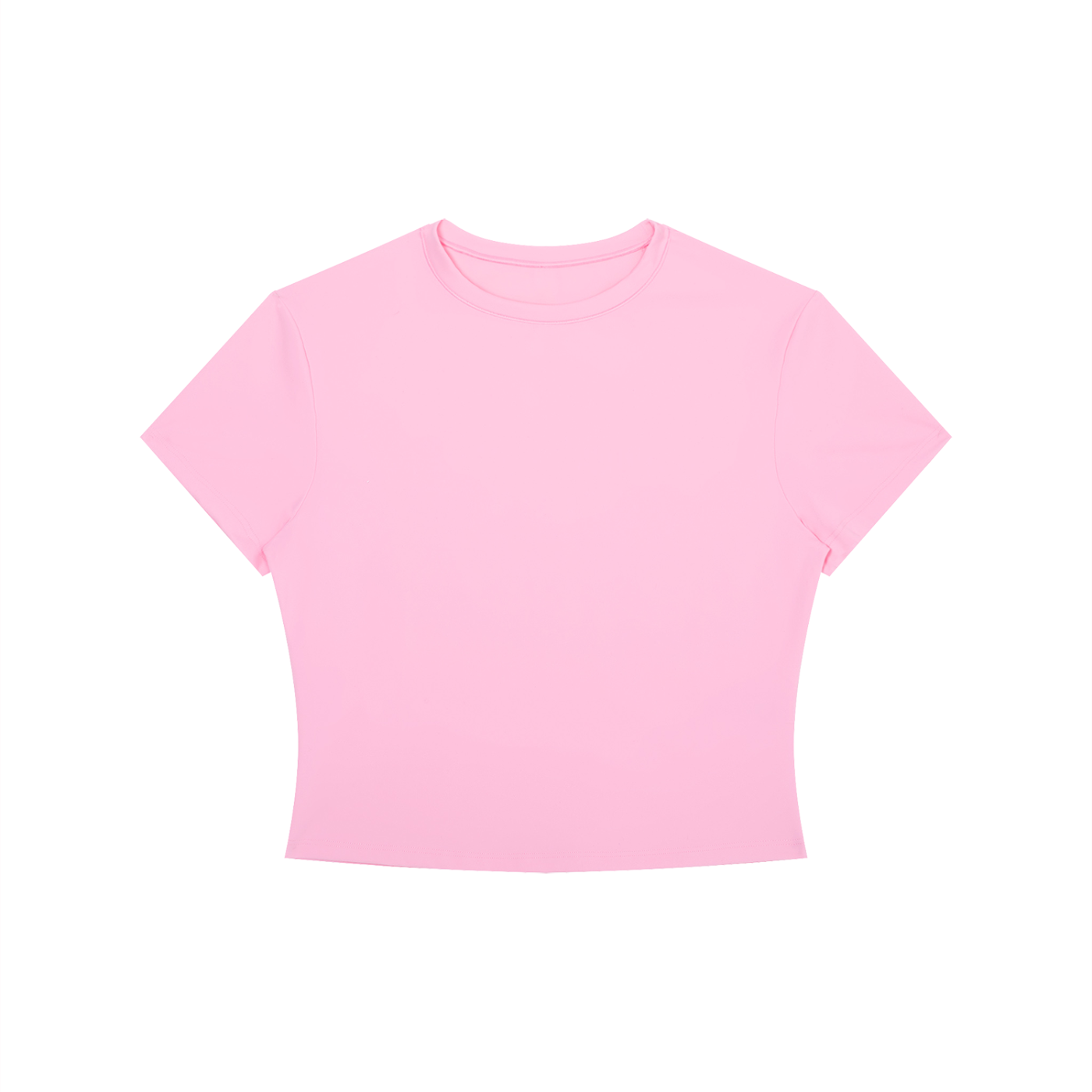 Rarebino crewneck crop t-shirt featuring a fitted design and short sleeves, shown in a neutral color.