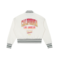 ODMPOD striped rib collar zip jacket with color-blocked design and front zipper, casual and stylish outerwear for everyday wear.