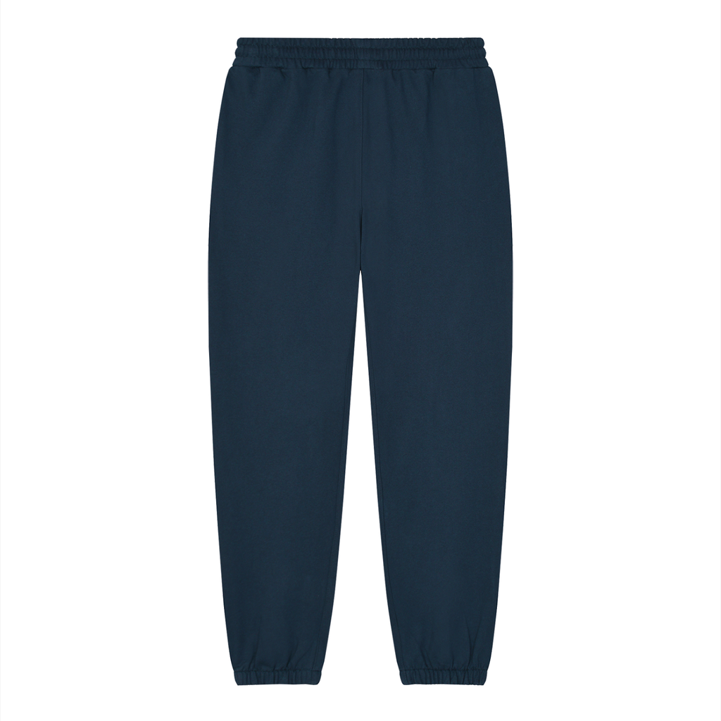 Rarebino loose fit tapered joggers in soft fabric, front view showing relaxed fit and tapered ankle design.