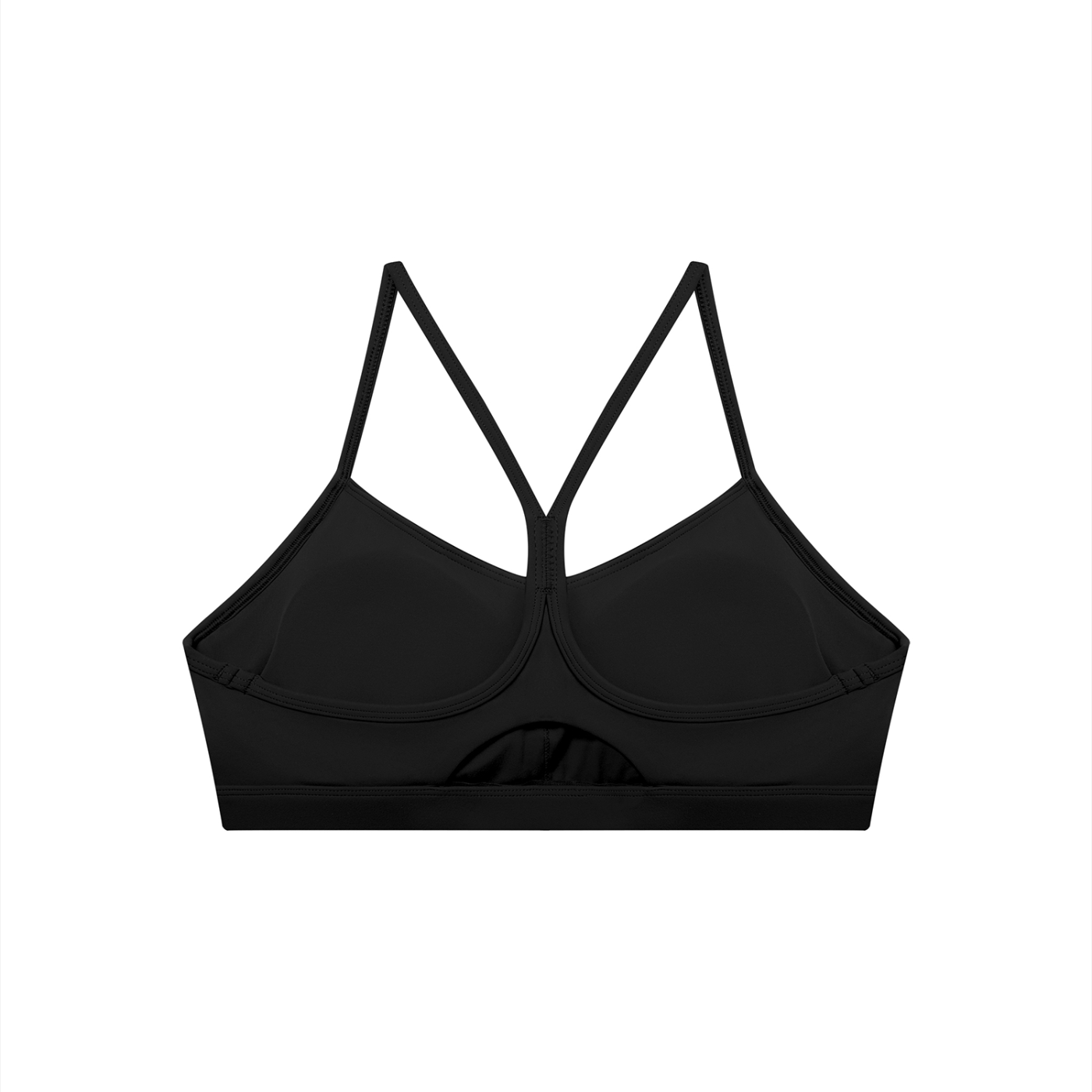 Women’s tight cropped sports bra by RAREBINO, shown in black with supportive fit and breathable fabric for active wear.
