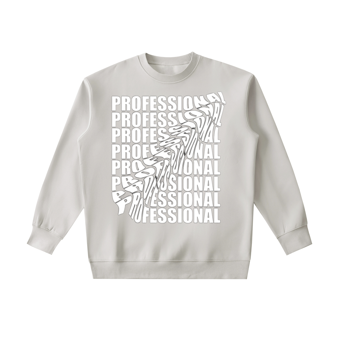 Rarebino Essential Heavyweight Crewneck Sweatshirt in neutral color, showing the soft, thick fabric and classic fit.