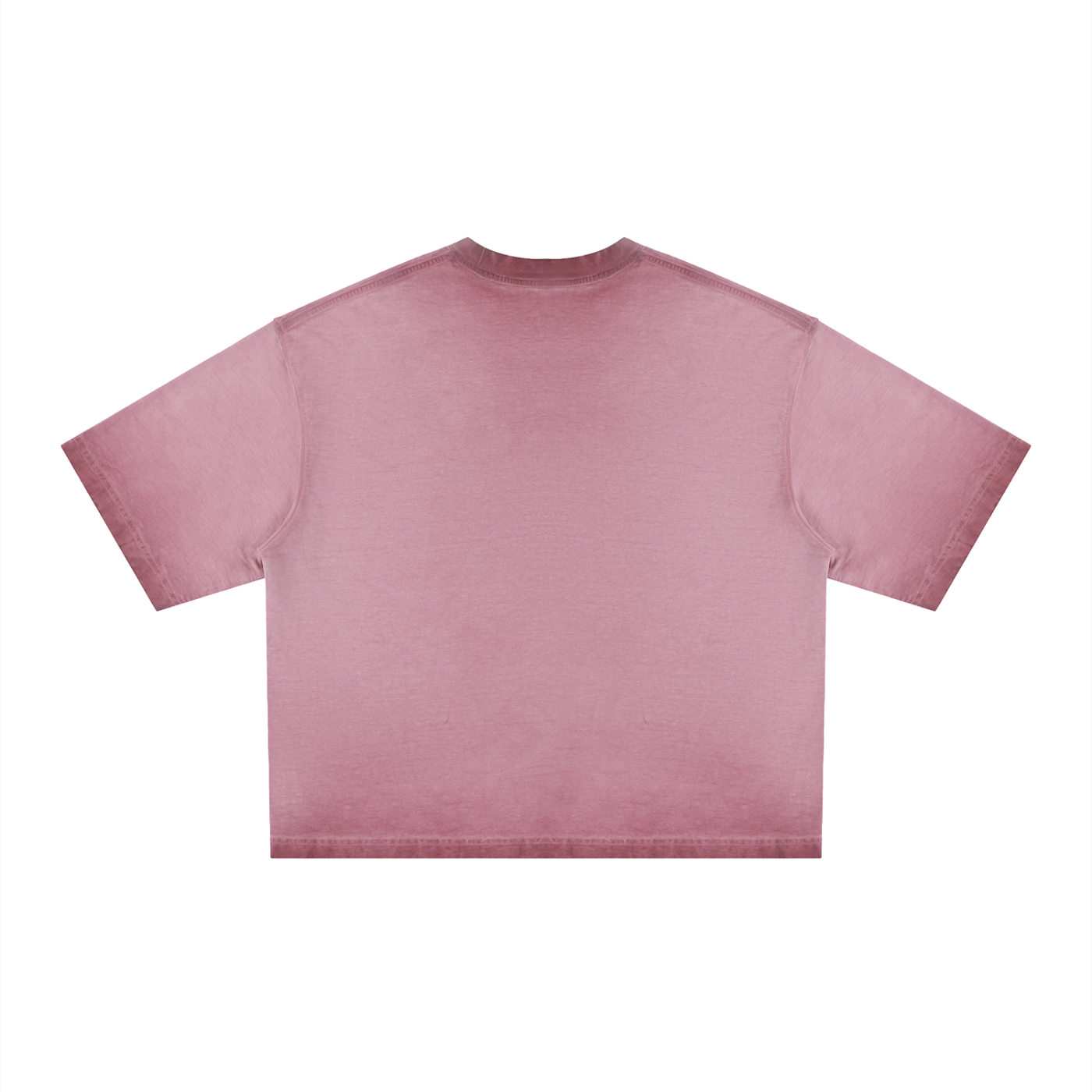 Reverse dyed boxy T-shirt by RAREBINO with a relaxed fit, featuring unique color variations and a casual, modern style.
